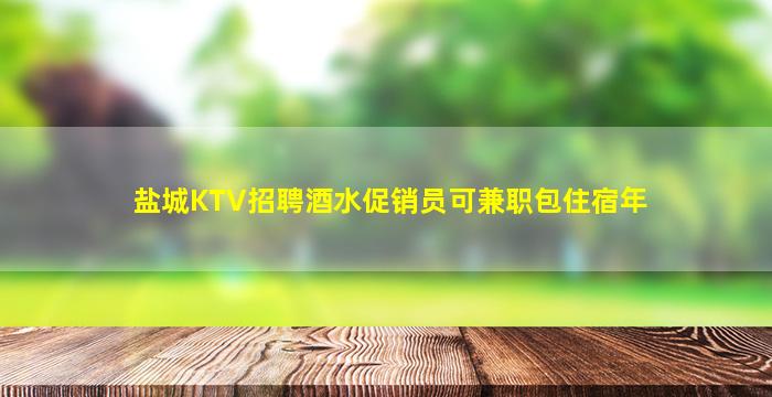 盐城KTV招聘酒水促销员可兼职包住宿年